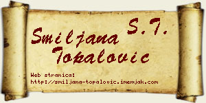 Smiljana Topalović vizit kartica